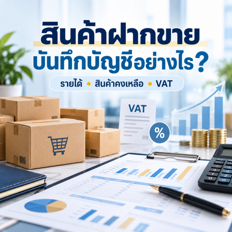 ภาพประกอบบทความสินค้าฝากขาย การบันทึกบัญชี รายได้ สินค้าคงเหลือ และภาษีมูลค่าเพิ่ม VAT